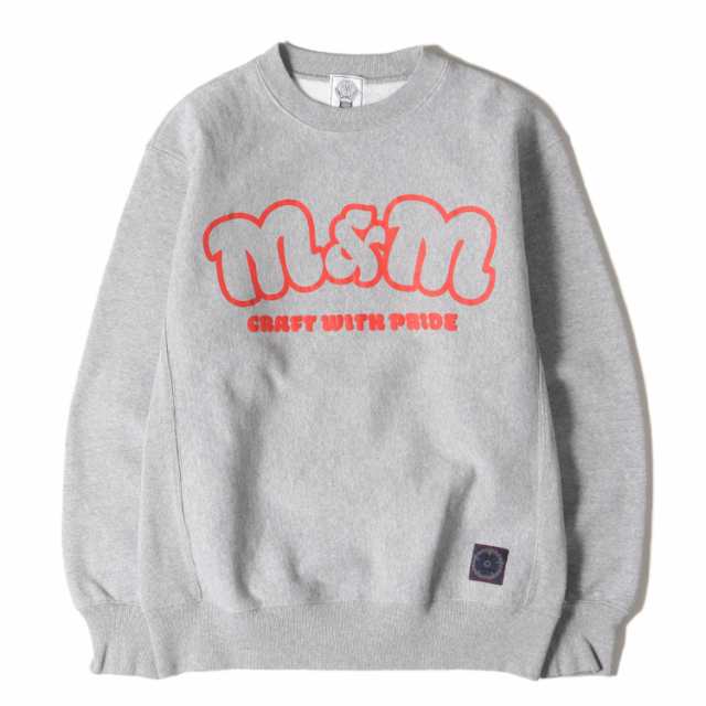M&M エムアンドエム スウェット サイズ:M ブランドロゴ リバースウィーブ スウェットシャツ グレー トップス トレーナー 【メンズ】【中古】【K3970】の通販は 8,470円