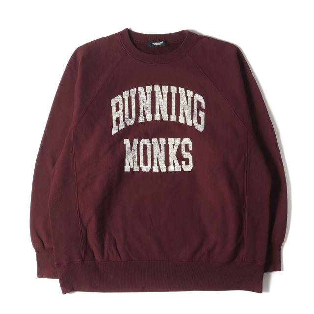UNDERCOVER アンダーカバー スウェット サイズ:4 / 22AW RUNNING MONKS リバースウィーブ スウェットシャツ / バーガンディー / トップス トレーナー プルオーバー【メンズ】【中古】【K4356】
