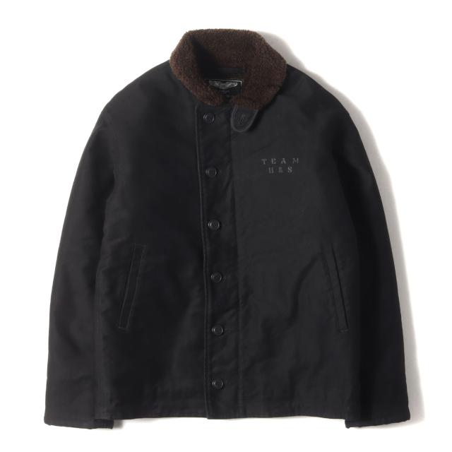 HideandSeek ハイドアンドシーク ジャケット サイズ:M / ロゴプリント N-1 デッキジャケット / ブラック 黒 / アウター ブルゾン 上着 ミリタリー【メンズ】【中古】【K4358】の通販は 6,930円