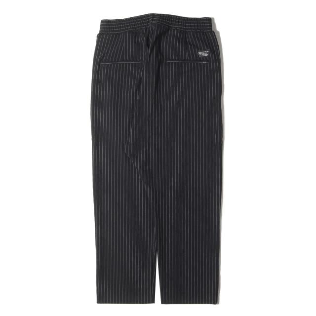 GOD SELECTION XXX ゴッド・セレクション・トリプルエックス パンツ サイズ:S / ストライプ イージーパンツ (EASY PANTS) / ブラック 黒 / ボトムス ズボン【メンズ】【中古】【美品】【K4359】