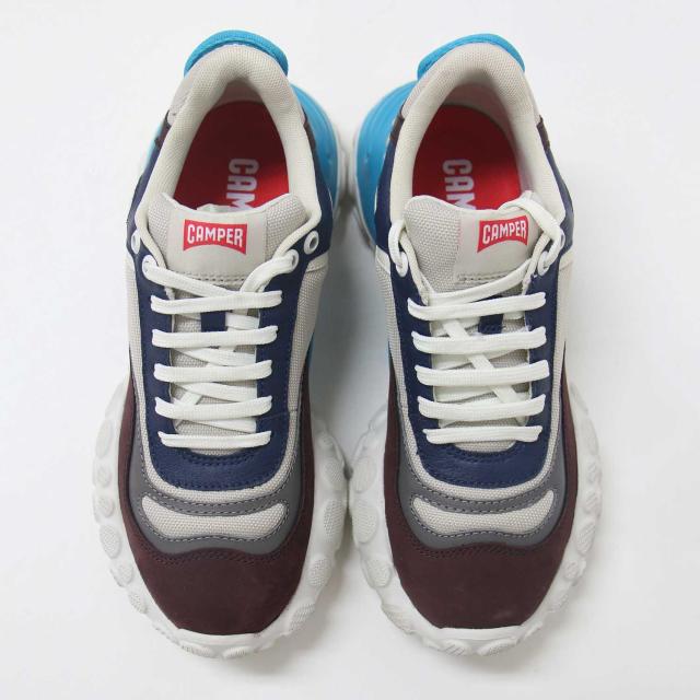 CAMPER カンペール スニーカー ボルドー ネイビーッ ベージュ×ブルー サイズ:38(24.0cm) / PELOTAS MARS K201590-003 / ぺロータス マーズ ボリュームソール レースアップ / ローカット スニーカー シューズ 靴【レディース】【中古】【K4359】