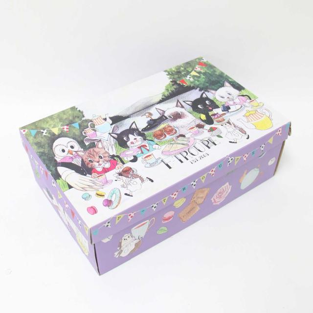 F-TROUPE エフトゥループ BEAMS 別注 ネイビー グリーン サイズ:36(23.0cm) / ハリスツイード リボン シューズ / ローカット スニーカー スリッポン / シューズ 靴 【レディース】【中古】【K4361】