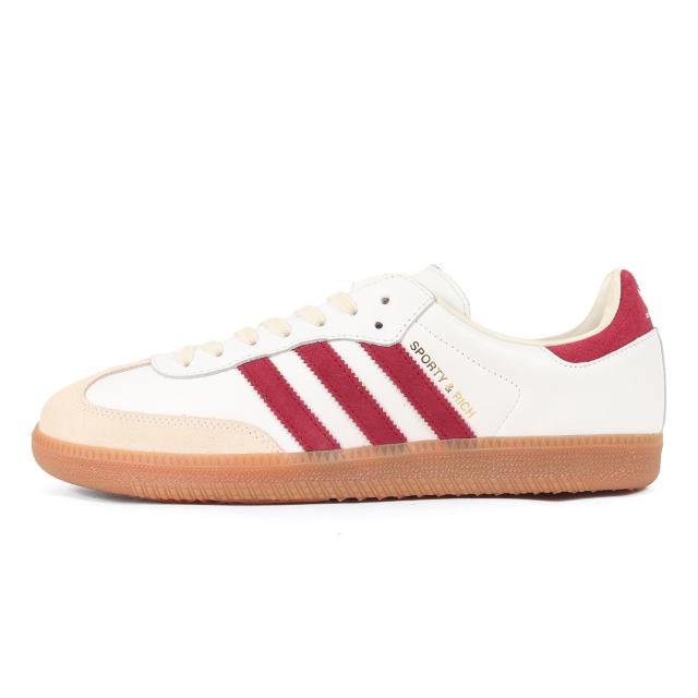 adidas アディダス サイズ:28.5cm / 23AW SPORTY&RICH SAMBA OG SPORTY&RICH (IE5660) スポーティー アンド リッチ サンバ / フットウェアホワイト カレッジバーガンディ クリームホワイト / US10.5 / ローカット スニーカー シューズ 靴 / コラボ 別注【メンズ】【K4363】