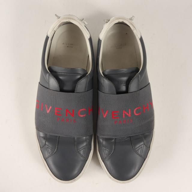 GIVENCHY ジバンシィ サイズ:42(27.0cm) / ロゴバンド レザー スリッポン スニーカー (URBAN STREET SNEAKER BH0003H07H) / グレー / ローカット スニーカー シューズ 靴【メンズ】【中古】【K4366】