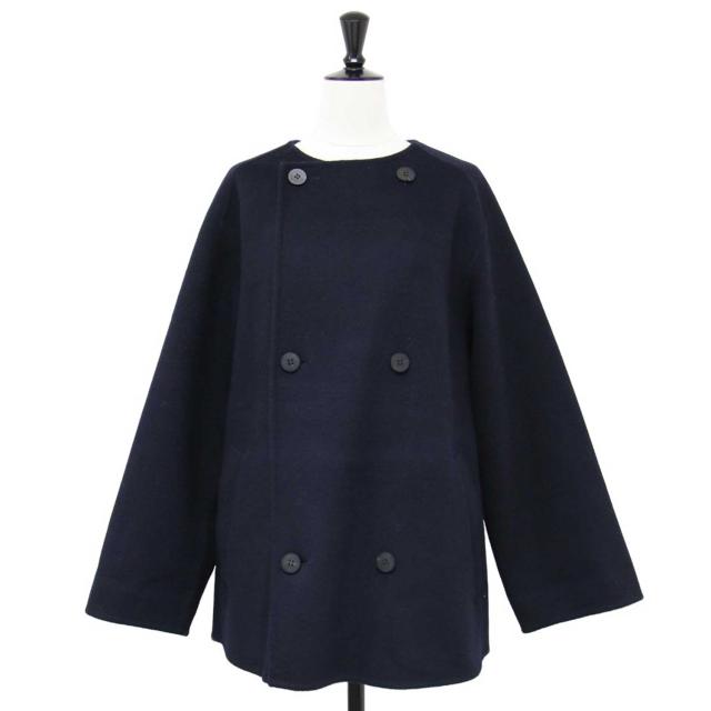 GALERIE VIE ネイビーダブルフェイスハーフコート GALERIE VIE ネイビーダブルフェイスハーフコート GALERIE VIE ウール