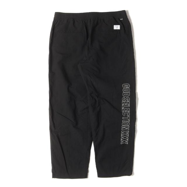 GOD SELECTION XXX ゴッド・セレクション・トリプルエックス パンツ サイズ:XL / 24SS ブランドロゴ ナイロン トラックパンツ (TRACK PANTS) / ブラック 黒 / ボトムス ズボン【メンズ】【中古】【K4370】