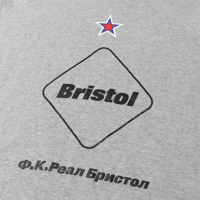 F.C.Real Bristol エフシーレアルブリストル パーカー サイズ:S エンブレム スウェットパーカー EMBLEM PULLOVER HOODY グレー トップス フーデッド スウェットシャツ【メンズ】【中古】【K4048】