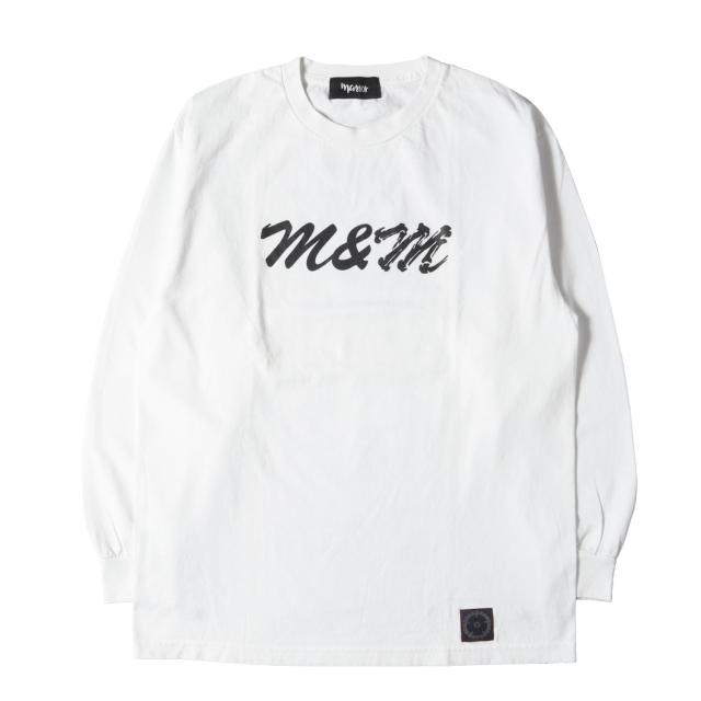 MASSES マシス Tシャツ サイズ:記載なし(L位) / M&M コラボロゴ ロングスリーブ Tシャツ (PRINT L/S T-SHIRT) / ホワイト 白 / トップス カットソー 長袖 / コラボ【メンズ】【中古】【K4377】