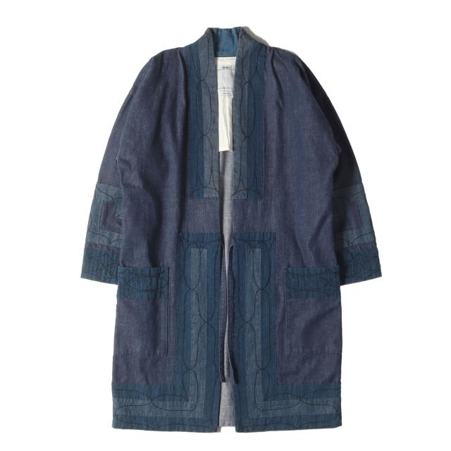 visvim ビズビム コート サイズ:0 / デニム ルウンペ コート (RUUNPE COAT) / インディゴ / アウター ジャケット 上着 羽織り【メンズ】【中古】【美品】【K4377】 visvim ビズビム コート サイズ:0 / デニム ルウンペ コート (RUUNPE