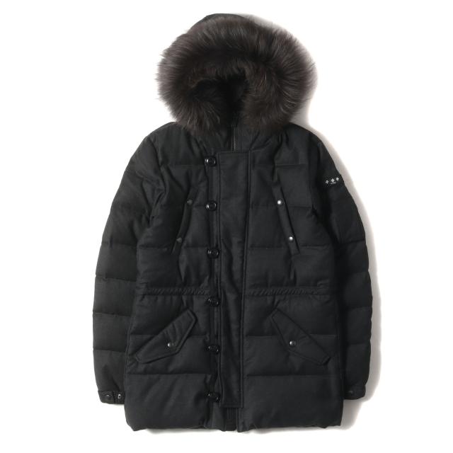 TATRAS タトラス ジャケット サイズ:01 / STRADA EST別注 N-3Bタイプ リアルファー付き ウール ダウンジャケット (ANTICO) / チャコールグレー / アウター ブルゾン コート 上着 / コラボ【メンズ】【中古】【美品】【K4382】