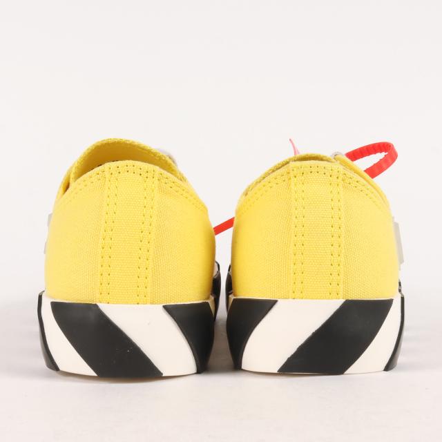 OFF-WHITE オフホワイト サイズ:41(25.5cm) 19AW キャンバス ローカット スニーカー Vulc Low Top Logo Stripes Sneaker イエロー シューズ 靴 【メンズ】【K4051】