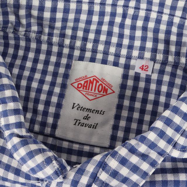 dunhill ダンヒル シャツ サイズ:S / 近年モデル ギンガムチェック カッタウェイカラー ソフトフランネル ドレス シャツ / ホワイト ブラック 白黒 / トップス カジュアルシャツ 長袖【メンズ】【中古】【K4388】_2