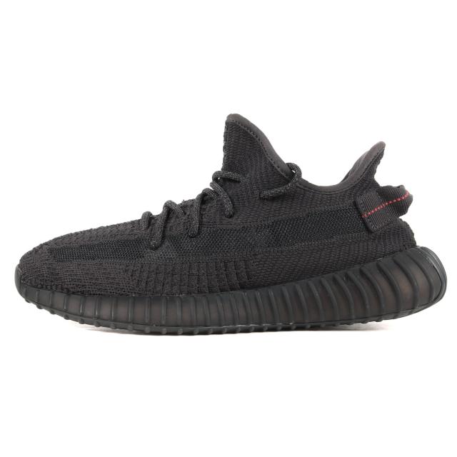adidas アディダス サイズ:26.5cm 19SS YEEZY BOOST 350 V2 BLACK STATIC (FU9006) イージー ブースト ブラック 黒 US8.5 ローカット スニーカー シューズ 靴 コラボ【メンズ】【中古】【K4068】