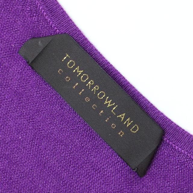 TOMORROWLAND collection トゥモローランド コレクション ニット パープル サイズ:S(9号) / カシミヤ シルク Ｖネック プルオーバー / ニット 長袖 ハイゲージ / トップス セーター【レディース】【中古】【K4389】 TOMORROWLAND collection トゥモローランド コレクション ニット