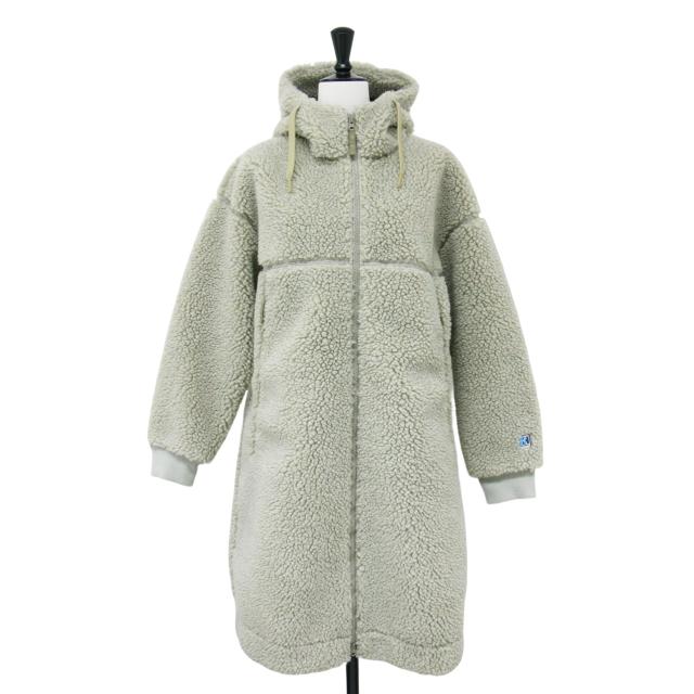 HELLY HANSEN ヘリーハンセン コート ベージュ系 サイズ:WM / ブローストッパー ファイバー パイル サーモ コート / フード付き ロング ボア フリース オートミール / アウター ジャケット 上着【レディース】【中古】【K4395】