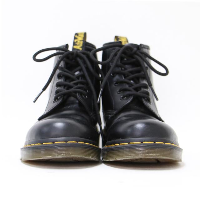 Dr.Martens ドクターマーチン ブーツ ブラック 黒 サイズ:UK4(23.0cm) / 101 YS スムース 6 ホール ブーツ / レザー レースアップ ショート / シューズ 靴【レディース】【中古】【K4395】