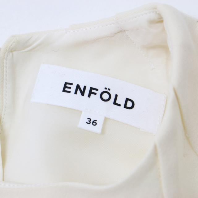 ENFOLD エンフォルド ブラウス オフホワイト サイズ:36(S) / ウール ボリュームスリーブ ブラウス / ラグランスリーブ 長袖 クルーネック / トップス シャツ カットソー【レディース】【中古】【K4396】 ENFOLD エンフォルド ブラウス オフホワイト サイズ:36(S) / ウール