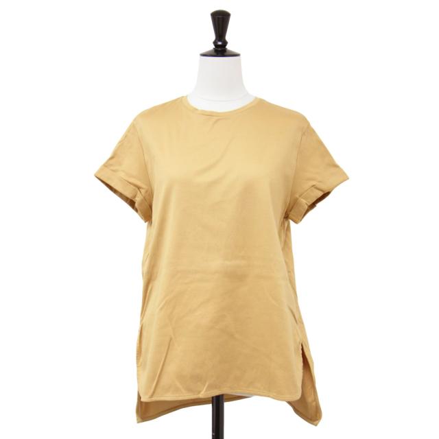 Ballsey ボールジー Tシャツ キャメル サイズ:S(9号) / 24春夏 スビン コットン スムース ロング プルオーバー / トップス Tシャツ カットソー半袖 クルーネック / 日本製 / 【レディース】【中古】【K4396】