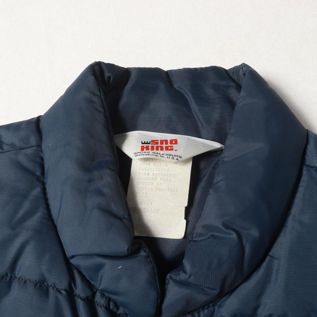 U.S.VINTAGE ベスト サイズ:M / 80s Sno-King ナイロン 中綿 ベスト (USA製) / ネイビー 紺 / 80年代 ヴィンテージ 古着 / アウター ジャケット ブルゾン 上着【メンズ】【中古】【K4398】