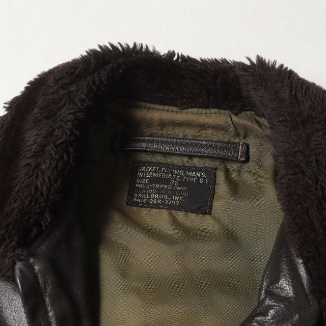 Vintage Military Item ヴィンテージミリタリー ジャケット サイズ:36 / 70s 米軍実物 U.S.NAVY G-1 フライトジャケット (MIL-J-7823D WP) / ダークブラウン / 70年代 古着 / アウター ブルゾン 上着【メンズ】【中古】【K4398】