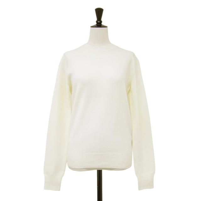 BOTTEGA VENETA ボッテガヴェネタ ニット オフホワイト 白 サイズ:S / ウール クルーネック ニット / プルオーバー 長袖 / イタリア製 / トップス セーター【レディース】【中古】【K4400】