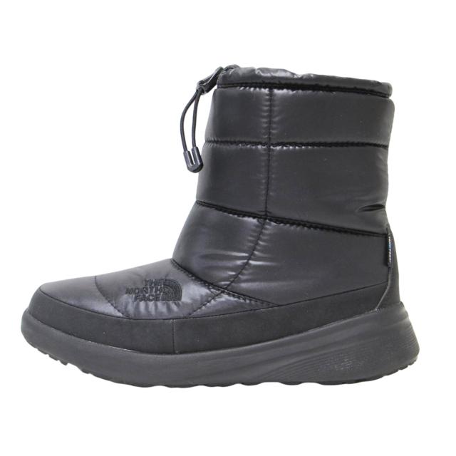 THE NORTH FACE ノースフェイス ブーツ TNFブラック サイズ:US7(24.0cm) / ヌプシ ブーティ ウォータープルーフ  NFW52272 / ウィンター ショート ブーツ フラッシュ / シューズ 靴【レディース】【中古】【K4402】