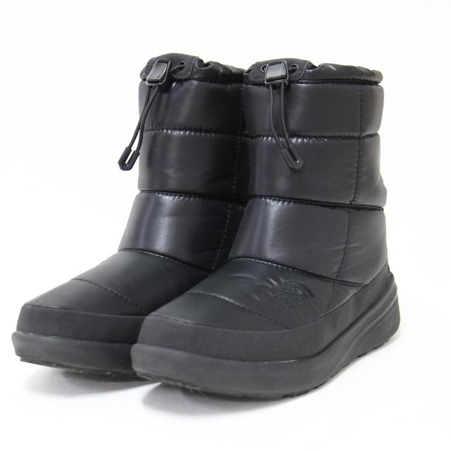 THE NORTH FACE ノースフェイス ブーツ TNFブラック サイズ:US7(24.0cm) / ヌプシ ブーティ ウォータープルーフ  NFW52272 / ウィンター ショート ブーツ フラッシュ / シューズ 靴【レディース】【中古】【K4402】