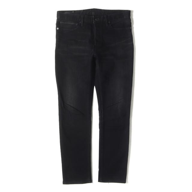 MINEDENIM マインデニム パンツ サイズ:8 / ウォッシュ加工 スーパースリム ストレッチ デニム スキニー パンツ (S.Slim STR OWS FPK107N-96) / ボタンフライ / ブラック 黒 / ボトムス ジーンズ ジーパン【メンズ】【中古】【K4403】