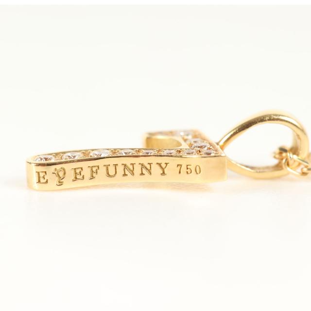 EYEFUNNY アイファニー ダイヤモンド ナンバー 7 ペンダントトップ チェーン ネックレス / Au750 K18 / イエローゴールド / アクセサリー ジュエリー ファッション 小物【メンズ】【中古】【K4407】_3