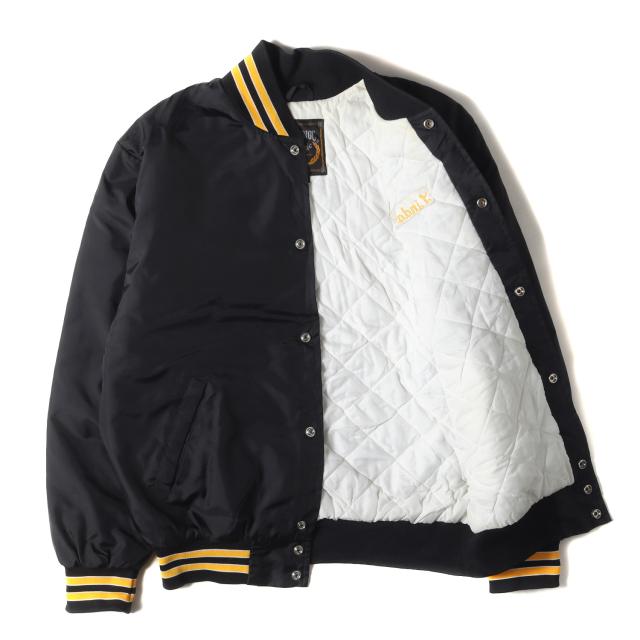 厚手 90s アメカジ 古着 ナイロン スタジャン 裏キルティング L 厚手 90s アメカジ 古着 ナイロン スタジャン 裏キルティング