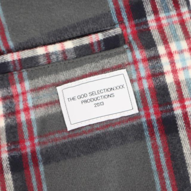 GOD SELECTION XXX ゴッド・セレクション・トリプルエックス パンツ サイズ:M / 23AW チェック フランネル イージーパンツ (CHECK EASY PANTS) / グレー レッド / ボトムス ズボン【メンズ】【K4409】_3