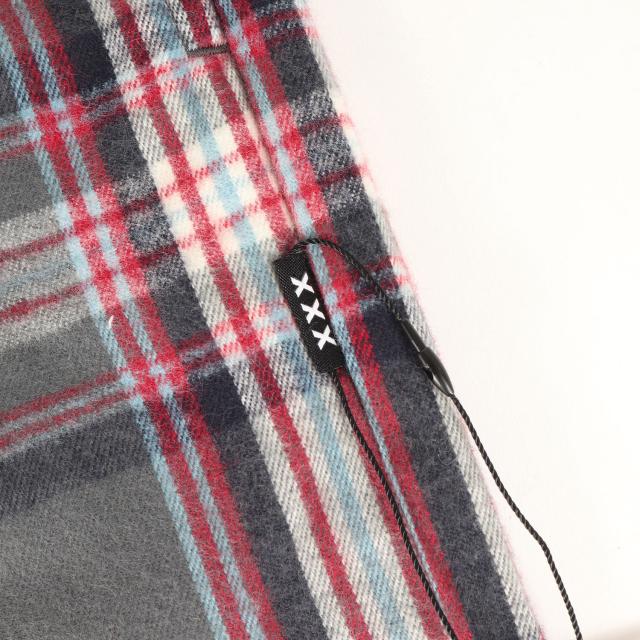GOD SELECTION XXX ゴッド・セレクション・トリプルエックス パンツ サイズ:M / 23AW チェック フランネル イージーパンツ (CHECK EASY PANTS) / グレー レッド / ボトムス ズボン【メンズ】【K4409】_4