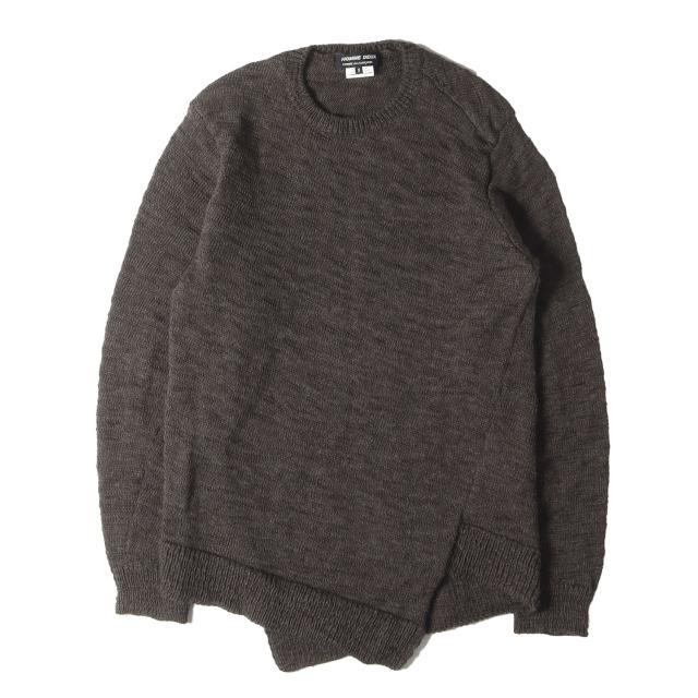 COMME des GARCONS HOMME DEUX コムデギャルソン オムドゥ ニット サイズ:M / 23AW 捻じれ ウール ミドルゲージ メランジ ニット (DL-N506) / ヘザーブラウン / 日本製 / トップス セーター【メンズ】【中古】【美品】【K4410】