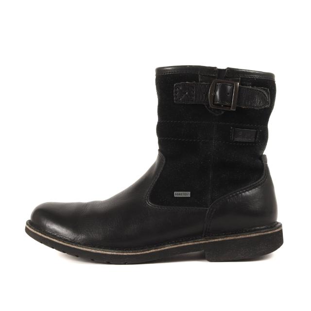Clarks クラークス サイズ:UK8.5 / GORE-TEX スウェード コンビ レザー ペコスブーツ / ブラック 黒 / ブランド シューズ 靴【メンズ】【中古】【K4434】