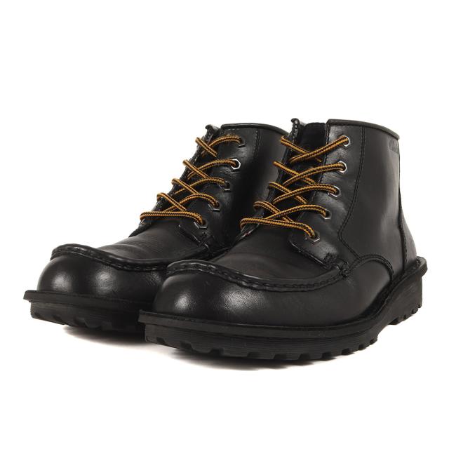 Clarks クラークス サイズ:UK8 / チェックウール ライニング レザー ブーツ / ブラック 黒 / ブランド シューズ 靴【メンズ】【中古】【美品】【K4434】 Clarks クラークス サイズ:UK8 / チェックウール ライニング レザー