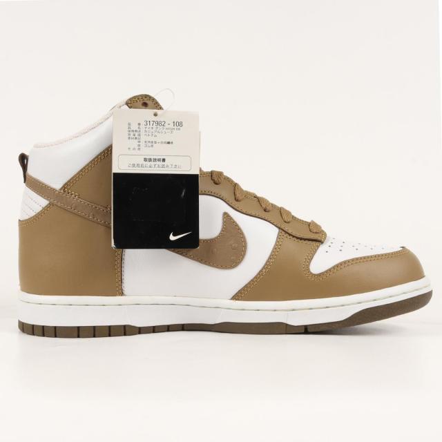 NIKE ナイキ DUNK HIGH Ostrich Swoosh Pack (317982-108 /デッドストック) ダンク 灰 ホワイト ブラウンケルプ サイズ：US10 28.0cm スニーカー 【メンズ】【K3572】