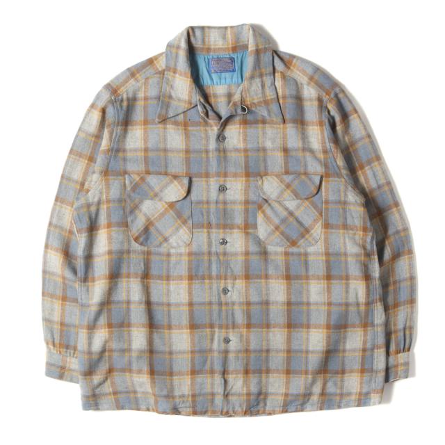 貴重】 70's 好配色 XLペンドルトン ウールシャツ オンブレ USA製 貴重