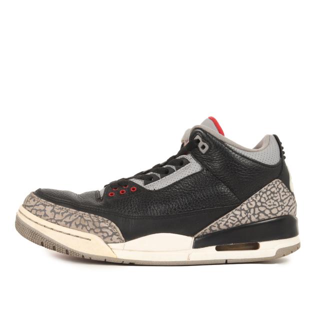 NIKE ナイキ サイズ:28.5cm / AIR JORDAN 3 RETRO OG BLACK CEMENT (2017年製 / 854262-001) / エアジョーダン3 レトロ / ブラック ファイアレッド / US10.5 / スニーカー バッシュ バスケ シューズ 靴【メンズ】【中古】【K4415】