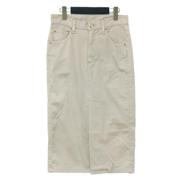 Deuxieme Classe ドゥーズィエム クラス スカート ベージュ サイズ:36(S) / コットン ストレッチ タイト スカート / subtle shades ミディ丈 スリット / 日本製 / ボトムス【レディース】【中古】【美品】【K4415】