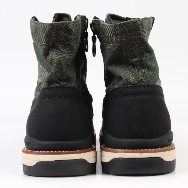 visvim ビズビム mastermind JAPAN 7-HOLE 73-FOLK 12SS ブラック カーキ サイズ：US9.5 27.5cm シューズ 靴 ブーツ マスターマインド コラボ 【メンズ】【中古】【新品同様】【K3679】