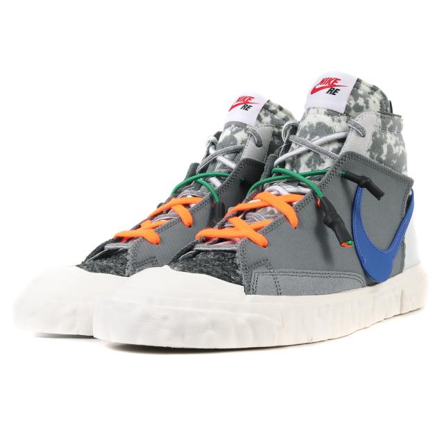 READYMADE レディメイド NIKE BLAZER MID / READYMADE VAST GREY (CZ3589-002) 21SS ナイキ ブレザー ミッド バストグレー バストグレー ペルシアンバイオレット サイズ：US8.5 26.5cm スニーカー コラボ 【メンズ】【K3679】