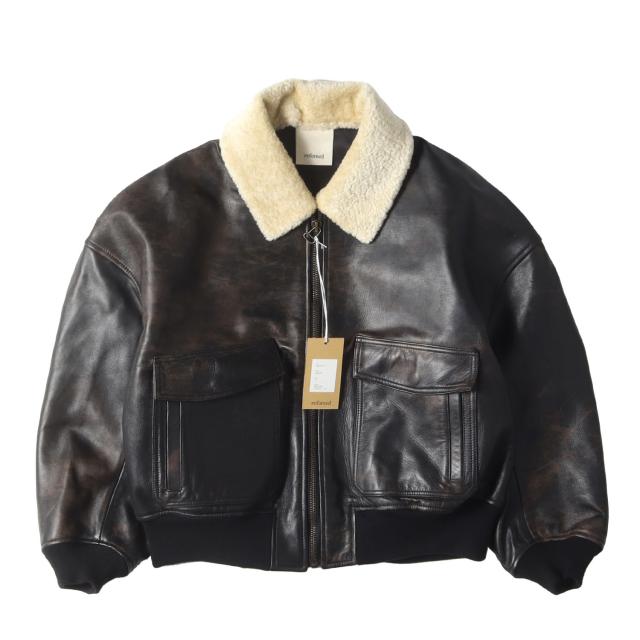 refomed リフォメッド ジャケット サイズ:2 / 24AW 2WY ボアフリースカラー ホースレザー ボンバー ジャケット(H-M-D CASTRO LEATHER JAMPER) / ブラック 黒 / 日本製 / アウター ブルゾン 上着【メンズ】【K4417】 その他ジャケット・アウター