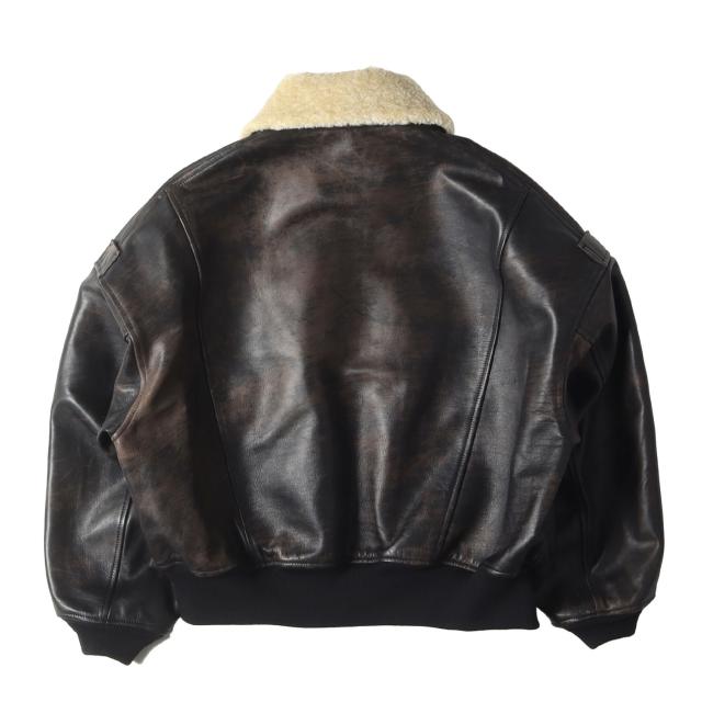 refomed リフォメッド ジャケット サイズ:2 / 24AW 2WY ボアフリースカラー ホースレザー ボンバー ジャケット(H-M-D CASTRO LEATHER JAMPER) / ブラック 黒 / 日本製 / アウター ブルゾン 上着【メンズ】【K4417】 その他ジャケット・アウター