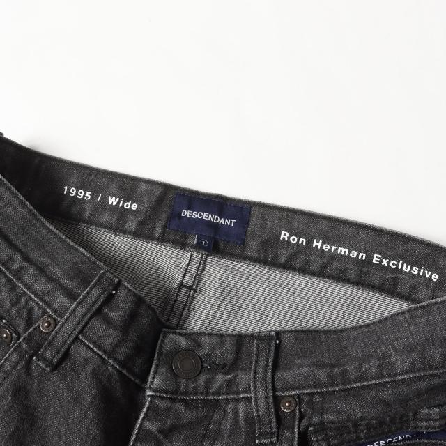 21AW descendant wide 1995 DESCENDANT⁄1995 DENIM TROUSERS BAGGY (BLACK)