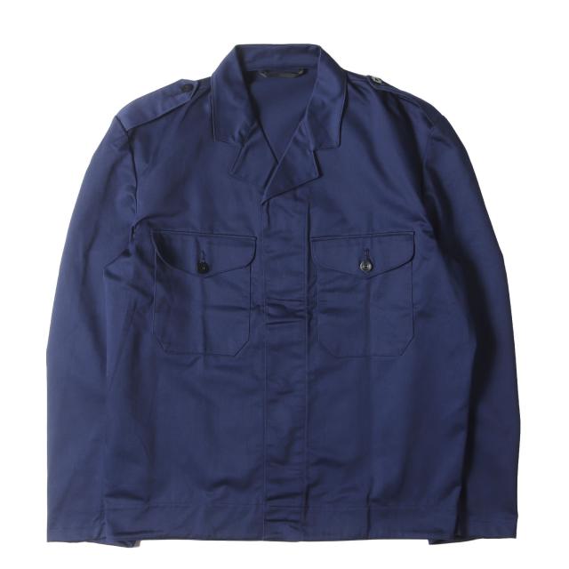 Vintage Military Item ヴィンテージミリタリー ジャケット サイズ:C50(L~XL位) / 80s スウェーデン軍 実物 海軍 コットンサテン ジャケット / ネイビー 紺 / アウター ブルゾン 上着【メンズ】【中古】【K4422】