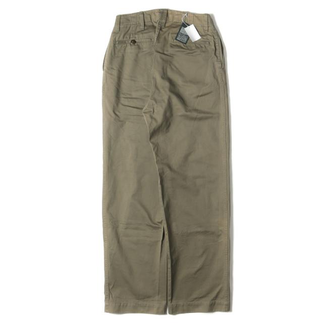 Nigel Cabourn ナイジェルケーボン パンツ サイズ:30 / ワイド テーパード ベーシック チノパンツ (BASIC CHINO WEST POINT) / MADE IN JAPAN / カーキ / ボトムス ズボン【メンズ】【中古】【K4425】 Nigel Cabourn ナイジェルケーボン パンツ サイズ:30 / ワイド