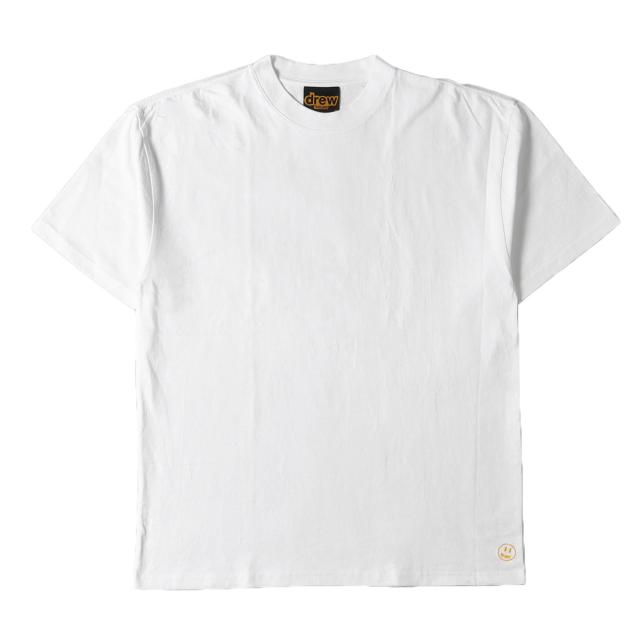 drew house ドリューハウス Tシャツ サイズ:S ワンポイント刺繍 クルーネック Tシャツ / ホワイト 白 / トップス カットソー 半袖【メンズ】【中古】【K4428】