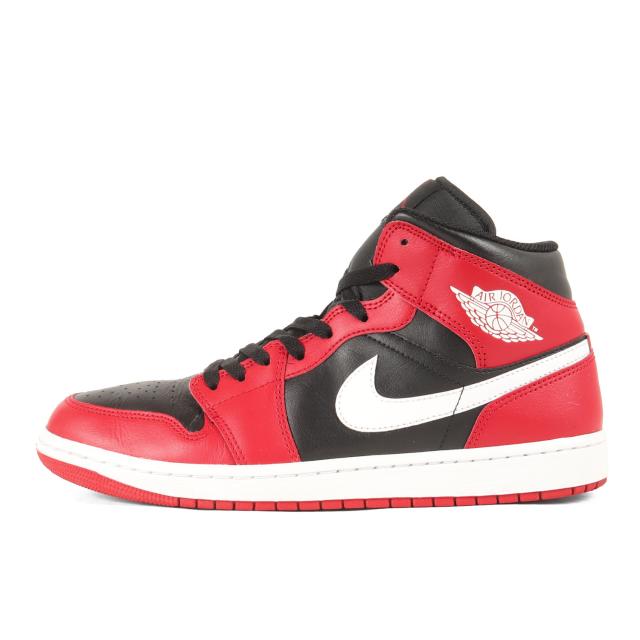 NIKE ナイキ サイズ:28.0cm / AIR JORDAN 1 MID (DQ8426-061) エアジョーダン1 ミッド / ブラック ホワイト ジムレッド / US10 / ミドルカット スニーカー シューズ 靴【メンズ】【中古】【K4429】