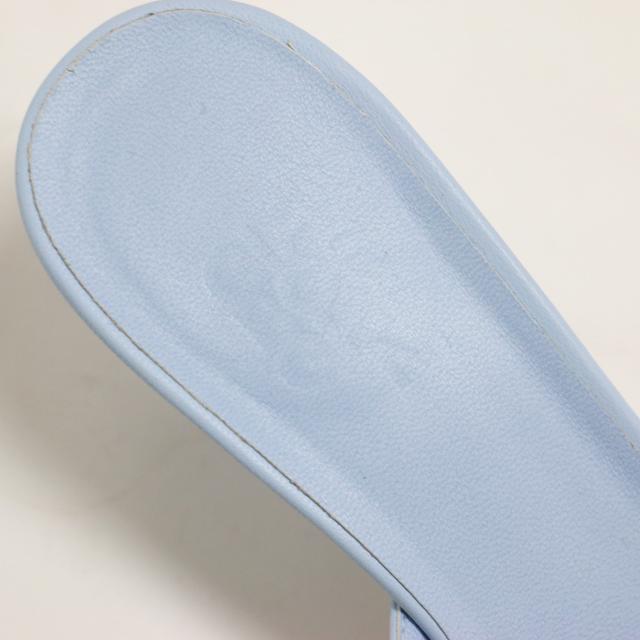 GIA BORGHINI ジアボルギーニ サンダル ライトブルー サイズ:37(24.0cm) / 24春夏 レザー ダブル リボン モチーフ ピンヒール サンダル / ポインテッド ミュール / イタリア製 / シューズ 靴【レディース】【中古】【K4430】