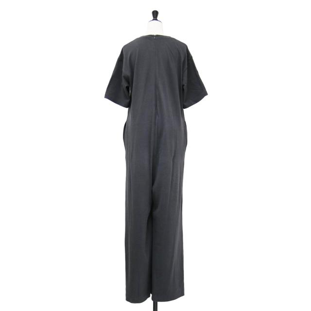 Plage プラージュ ワンピース チャコールグレー サイズ:38(M) / ネップ コットン オールインワン / クルーネック 半袖 ワイド カットソー素材 / 日本製 / トップス ドレス【レディース】【中古】【K4430】_1